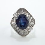SAPPHIRE & DIA PLAT RING