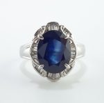 SAPPHIRE & DIA PLAT RING