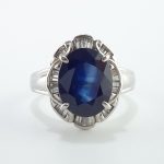 SAPPHIRE & DIA PLAT RING