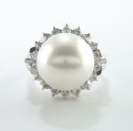 PEARL & DIA PLAT RING