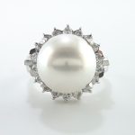 PEARL & DIA PLAT RING