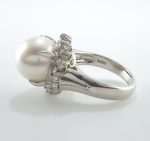 PEARL & DIA PLAT RING - Image 4
