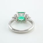 EMERALD & DIA PLAT  RING - Image 2