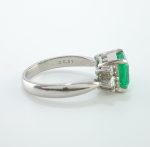 EMERALD & DIA PLAT  RING - Image 3