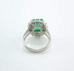 EMERALD & DIA PLAT RING - Image 2