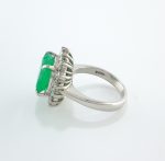EMERALD & DIA PLAT RING - Image 4