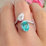 PARAIBA & DIA 18KW RING