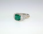 EMERALD & DIA 18K RING - Image 3