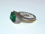 EMERALD & DIA 18K RING - Image 5