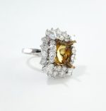 EMERALD & DIA PLAT RING - Image 4