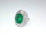 EMERALD & DIA PLAT RING - Image 3