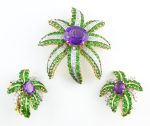 3PC AMETHYST DIA 18K TWO TONE SUITE