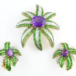 3PC AMETHYST DIA 18K TWO TONE SUITE