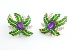 3PC AMETHYST DIA 18K TWO TONE SUITE - Image 2