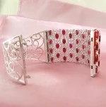 14KW RUBY & DIA BANGLE - Image 6