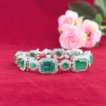 EMERALD 14KW DIA BRACELET