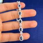 6.50CT SAPPHIRE & DIA 14KW BRACELET - Image 3