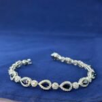 6.09CT SAPPHIRE & DIA 14KW BRACELET - Image 3