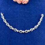 6.09CT SAPPHIRE & DIA 14KW BRACELET