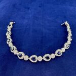 6.01CT SAPPHIRE & DIA 14KW BRACELET