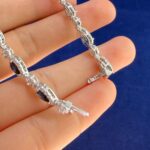 6.01CT SAPPHIRE & DIA 14KW BRACELET - Image 3