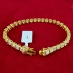 14K YG DIA TENNIS BRACELET - Image 3
