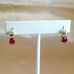 RUBY & DIA 14KY EARRINGS