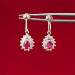 PLATINUM RUBY DIA EARRINGS