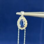 PLATINUM SAPPHIRE DIA PENDANT