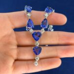 TANZANITE & DIA 14K NECKLACE - Image 5