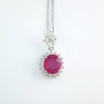 BURMA RUBY & DIA PLAT NECKLACE
