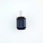 11.06CT SAPPHIRE & DIA PLAT PENDANT