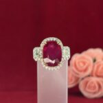 18K WG DIA RUBY GIA RING