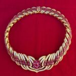 18KY DIA RUBY NECKLACE
