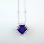 TANZANITE & DIA PENDENT NECKLACE