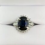 SAPPHIRE & DIA PLAT RING