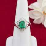 PLATINUM EMERALD DIA RING