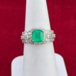 PLATINUM EMERALD DIA RING