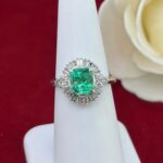 PLATINUM EMERALD DIA RING