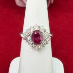 PLATINUM RUBY DIA RING