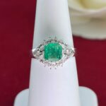 PLATINUM EMERALD DIA RING