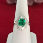 PLATINUM EMERALD DIA RING