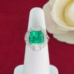 PLATINUM EMERALD DIA RING