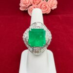 PLATINUM EMERALD DIA RING