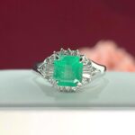 PLATINUM EMERALD DIA RING
