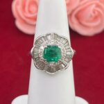 PLATINUM EMERALD DIA RING