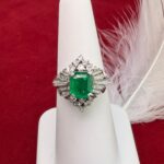 PLATINUM EMERALD DIA RING
