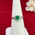 PLATINUM EMERALD DIA RING