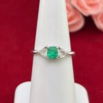 PLATINUM EMERALD DIA RING