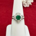 PLATINUM EMERALD DIA RING
